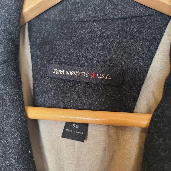 John Varvatos USA Wool Cashmere Blend Blazer Over Coat Jacket US Size 38 - Picture 3 of 7